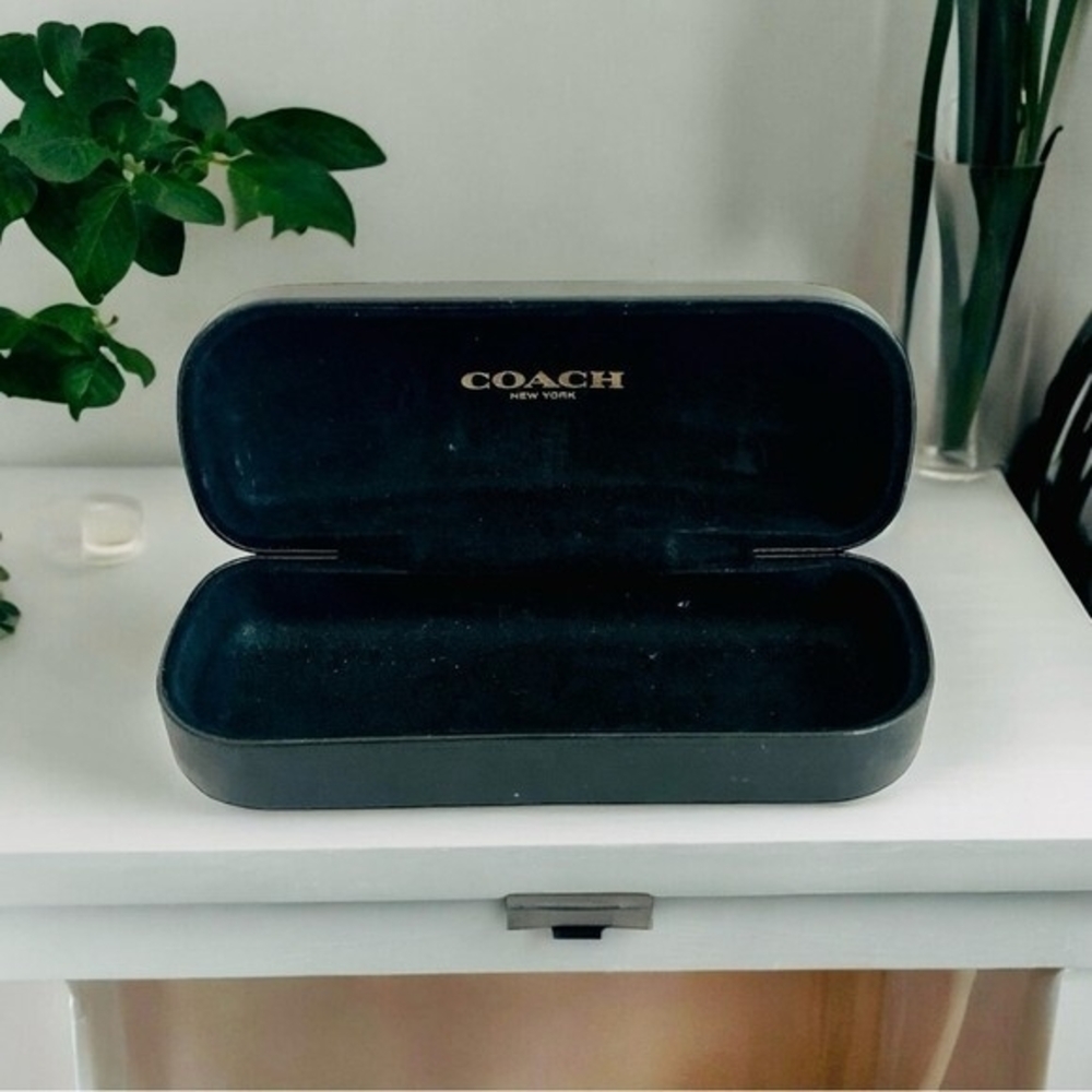 COACH Black Hard Shell Sunglasses Case 6.5"x3.5"x2.5" Eyeglass Box Good